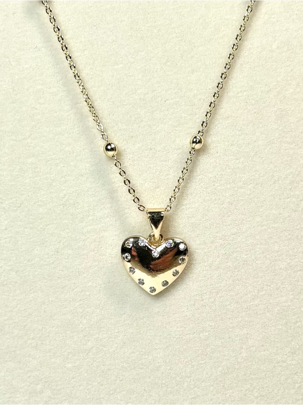 ⚡️18k yellow gold-plated heart pendant necklace